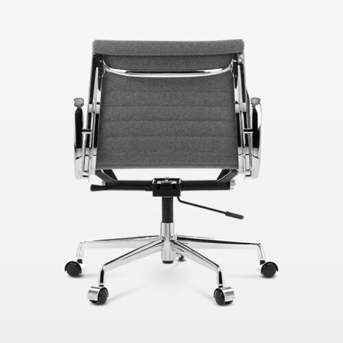 Designer Management Low Back Office Chair in Grey Wool - back