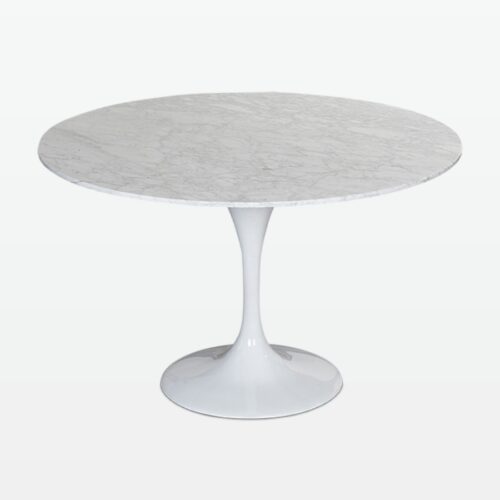 Torvald 120cm Dining-Table in Carrara Marble high-angle