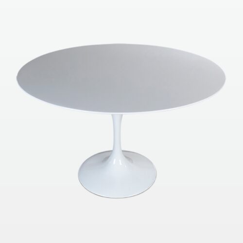 Torvald 120cm Dining Table in White high-angle