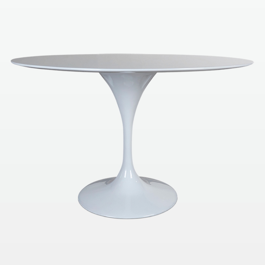 Torvald 120cm Dining-Table in White mid angle