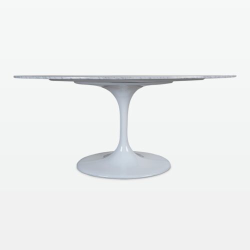 Torvald 170cm Dining Table in Carrara Marble low-angle