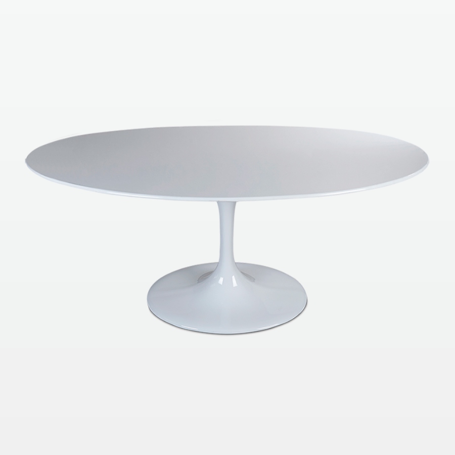 Torvald 170cm Dining Table in White high-angle