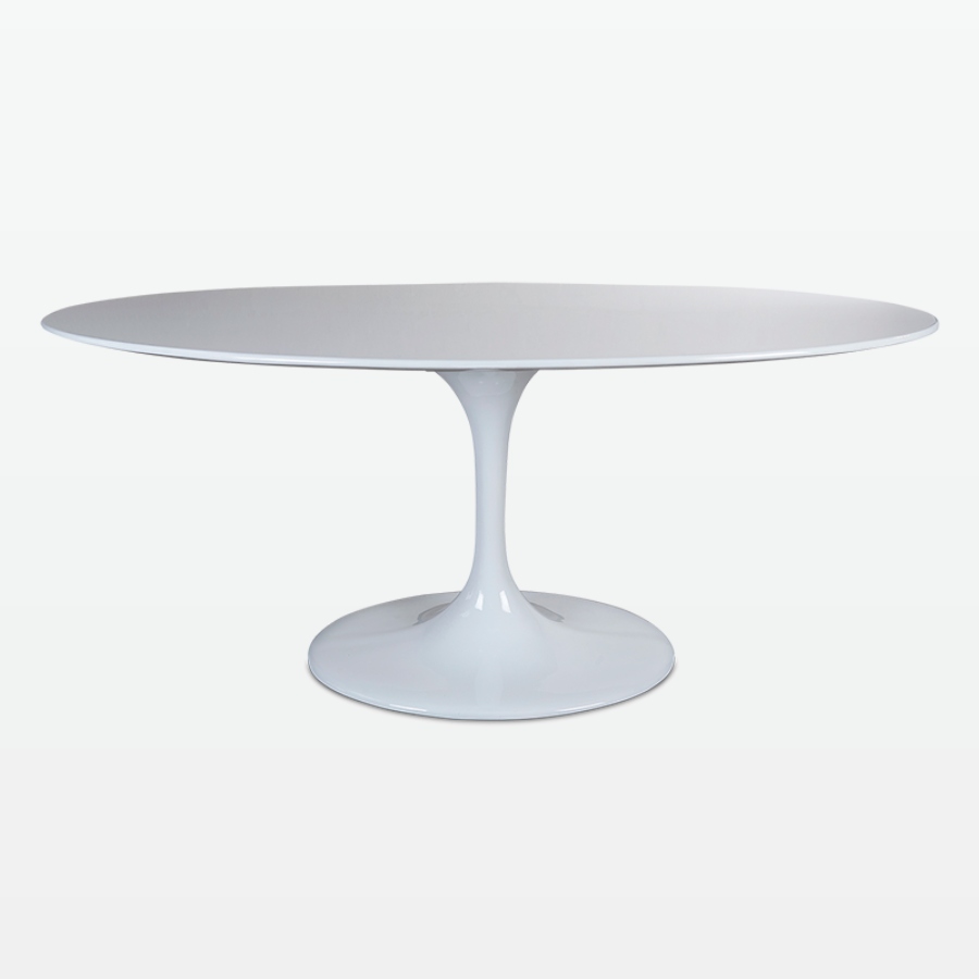 Torvald 170cm Dining Table in White mid-angle