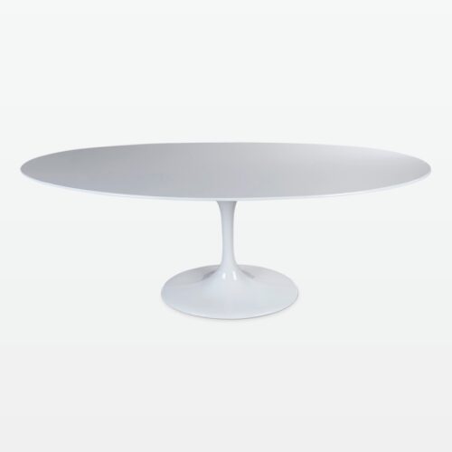 Torvald 199cm Large Dining-Table in White high-angle
