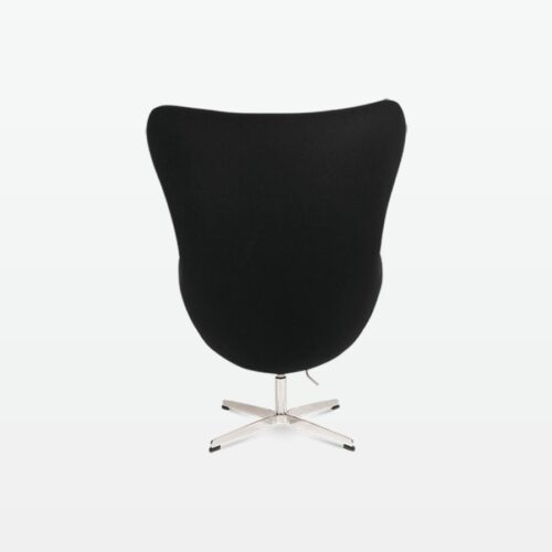 wingback chair - black - back