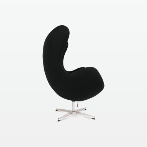 wingback chair - black - side