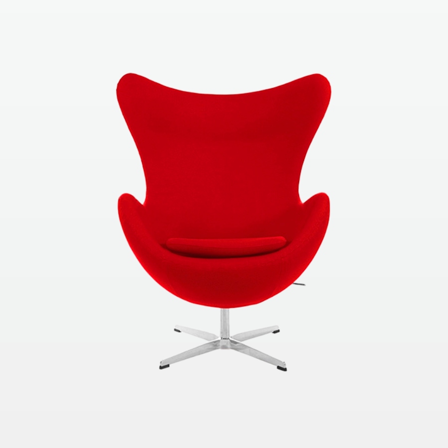 wingback chair - red - front