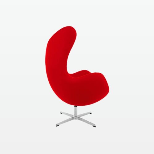 wingback chair - red - side